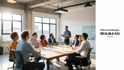 政策法规解读课程，商务会议场景，专业讲师在讲解政策文件