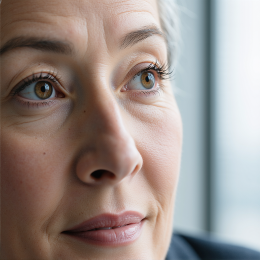 中年女性头像，穿职业套装，专业商务形象，白色背景